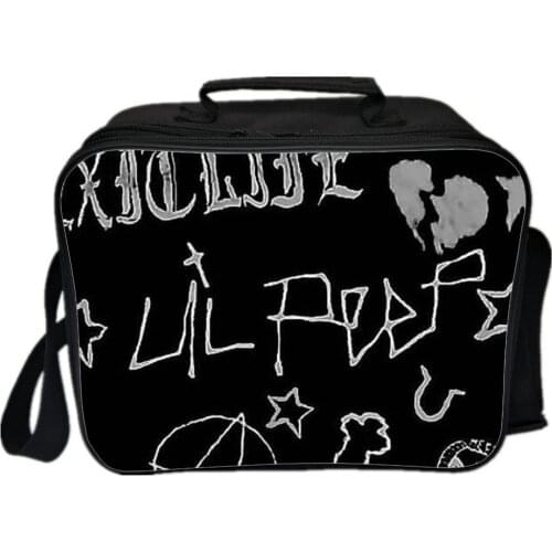 Lil Peep Lunch Bag Star Singer Cartoon Print Elementary School Brings Meal Bags Boy Girl Lunch Box School Student Handbag