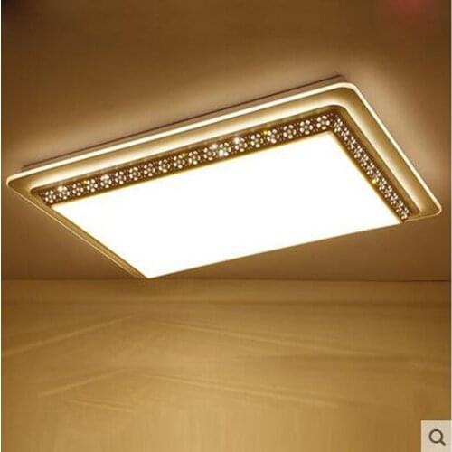 Living room lights rectangles atmosphere minimalist modern LED bedroom lighting ceiling lamp eye care warm study square lamps