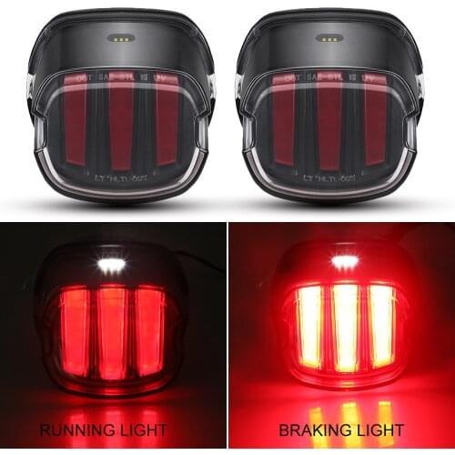 Tail Rear Light LED Lamp Taillight With DRL Brake Stop Light For Harley-Davidson Sportster Softail Dyna Lay Down Super Glide