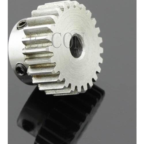 1pcs 1M25T 5mm/6mm/6.35mm/7mm/8mm/10mm/12mm/14mm/15mm/16mm/12.7mm Bore Hole 25 Teeth Module 1 Motor Metal Gear Wheel Top Screw