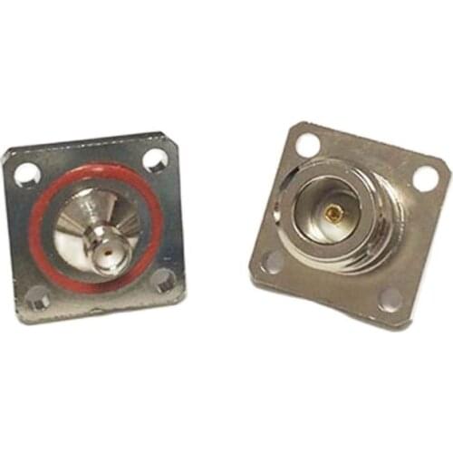 1pc N Female switch SMA Female Jack RF Coax Adapter convertor 4-hole PCB mount Nickelplated Waterproof wholesale