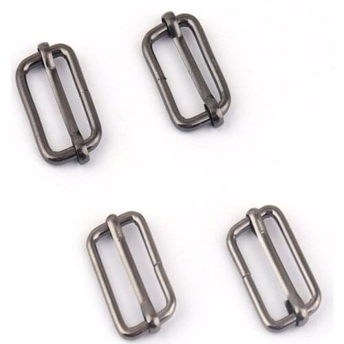 20mm Gunmetal Metal Adjustable Belt Slide Buckles,Rectangle Purse Clasp Buckle,Bag Strap Buckle Handbag Webbing Hardware Finding
