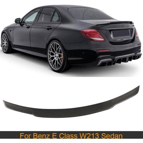 Carbon Fiber Car Rear Trunk Wing Spoiler for Mercedes-Benz E Class W213 Sedan 4 Door 2016 - 2019 Rear Spoiler Wing Boot Lid