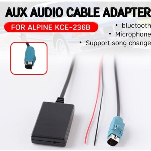 Bluetooth Adapter for Hands-free Hifi aux module For Alpine CD Host KCE-236B 9870/9872 Aux Receiver Cable