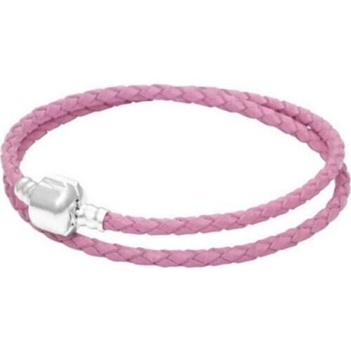 YSH new 100% 925 Sterling Silver color leather Couple Bracelet 2020 Fashion DIY jewellery gift Free shipping Valentine Day gift