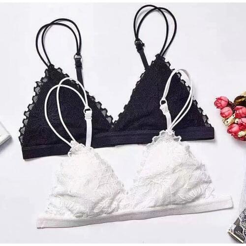 Sexy Women Bra Floral Lace Bra Crop Top Bra Bralette Lingerie Female Seamless Underwear Fashion Brassiere Intimates Lace Tops