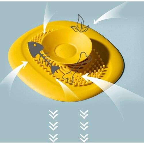 Household Kitchen Sink Filter Anti-clogging Sink Straine Anti-blocking Floor Drain Silicone Sucker Sewer Outfall Strainer