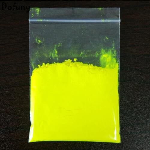 Shiny under UV lights)10gr Yellow Color Fluorescent Powder phosphor Pigment for Paint Printing Soap Neon powder Nail Art Polish