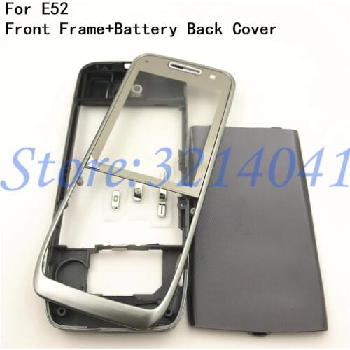Good quality Original For Nokia E52 Housing Front Frame Battery Back Cover + Logo(Without Keypad)