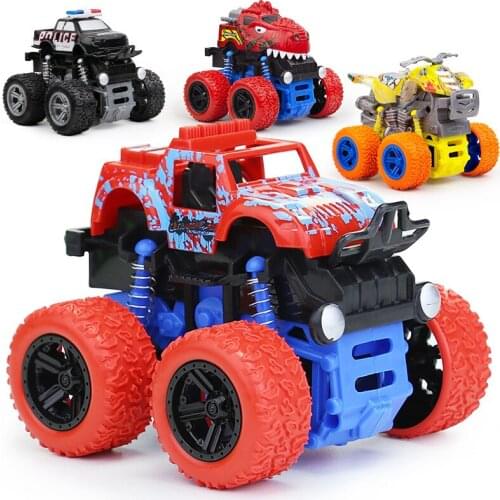 Kids Four-wheel Drive Stunt Inertial Off-road Vehicle Simulation Model 360-degree Rotating Car Toy for Children Birthday Gift