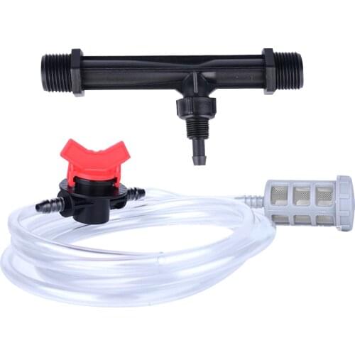 G3/4 Inch Venturi Fertilization System Fertilizer Injector and Filter Straw Kit with Six-point Fitting