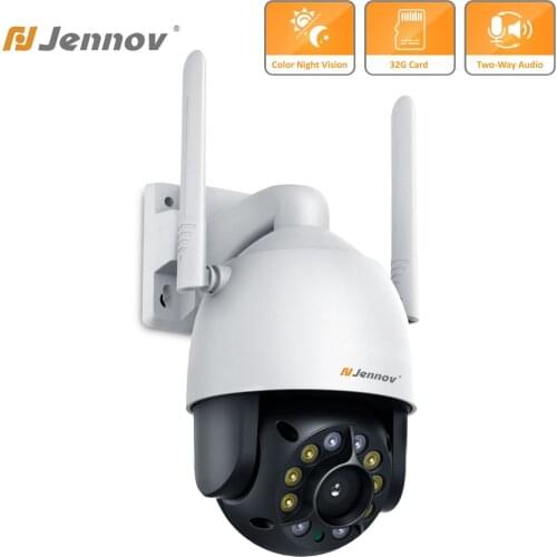 Jennov 2MP Security Wireless IP Camera 1080P Two-way Audio Video Surveillance WIFI Camera HD Weatherproof IR Cut Outside ONVIF