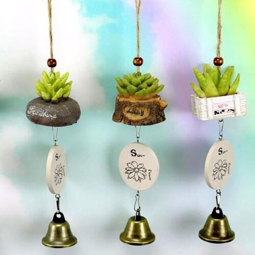 Resin DIY Cartoon Wind Chime Kid Home Decoration Cute Girl Room Home Decoration Bell Pendant Birthday Gift Plants