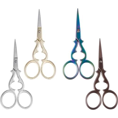 LMDZ Retro Cross Stitch Tailor Scissor European Stainless Steel Gourd Scissors for Embroidery Sewing Needlework Sewing Tools