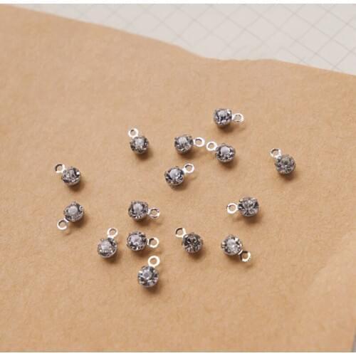 20PCS/lot 3.5MM Mini Diamond Pendants for Blyth Doll Clothes DIY Making Pendants DIY Accessories for BJD SD DD Dolls silver gold