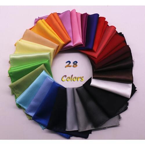 HUISHI Mens Hanky Jacquard Handkerchief Solid Plain Suits Pocket Square