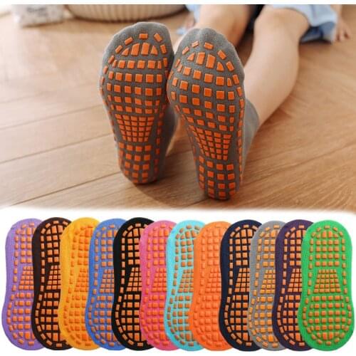 Kids adults Anti-Slip Sock trampoline Sock Cotton Breathable Short Socks Elasticity Sport Boy Girl Outside Child Socks