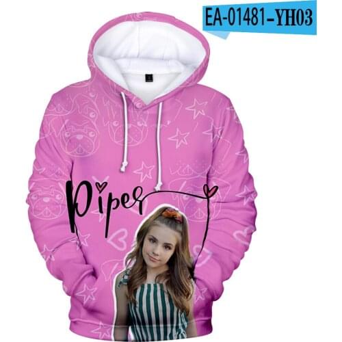 2021 new Piper Rockelle 3D printing mens and womens fashion hoodie sports and leisure childrens leisure hooded pullover