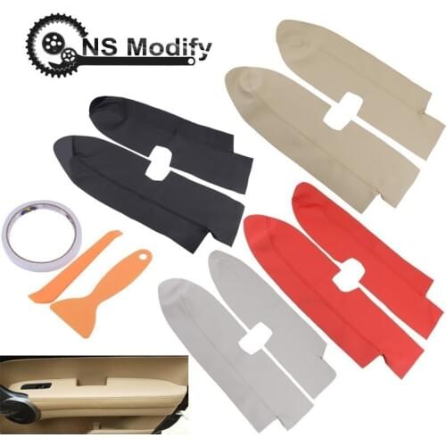 NS Modify Car Leather Front Door Panels Armrest Cover For Honda For CRV 2007 2008 2009 2010 2011 2012 With Installation Tool