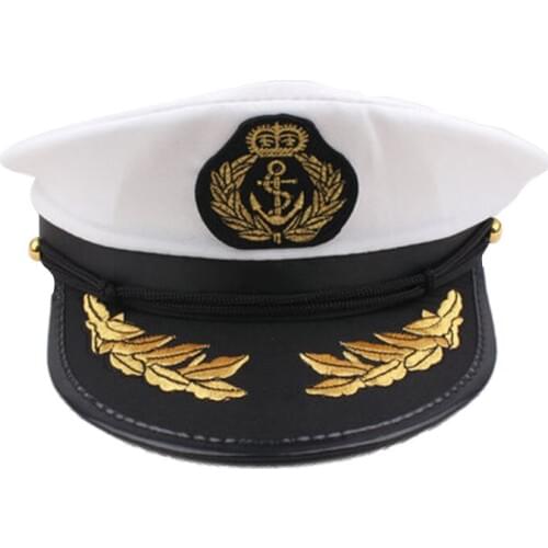 Whole Sale10PCS by Bulk Costume Caps Police Hat Performance Uniform Black Octagonal Cap Police Navy Hat Caption Cap Captain cap