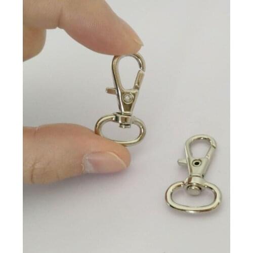 Wholesale 50pcs Small Silver Alloy Swivel Clasps Snap Key Hooks DIY Key Chain Ring Free Shipping Ring-13MM