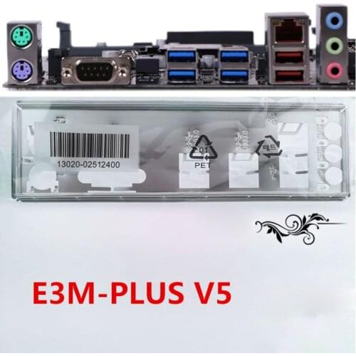 Original For Asus E3M-PLUS V5, E3M-ET V5 I/O Shield Back Plate BackPlate Blende Bracket