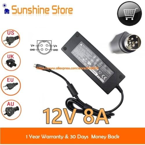 Genuine Delta ADP-96W SSS AC Adapter ADP-96W 12V 8A 96W Power Supply 4 Pin For DPS Z21400E-A2 POS Charger