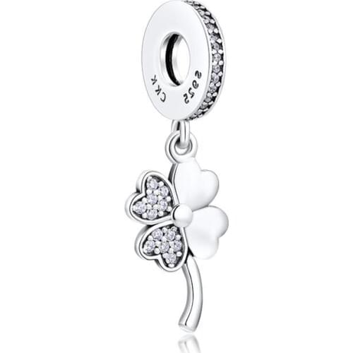 Fits for Pandora Charms Bracelets Petals of Love Beads with Clear CZ 100% 925 Sterling Silver Jewelry Free Shipping