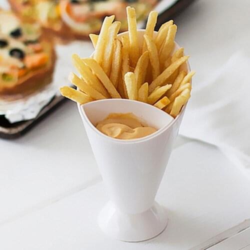 French Fries Shelf Holder Assorted Sauce Chips Snack Cone Dip Cup Tableware