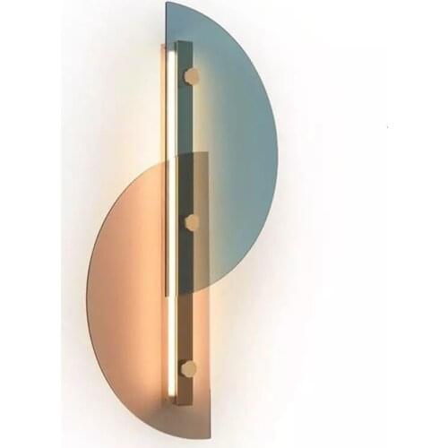 Post Modern Originality Glass Colour A Living Room Wall Lamp Arts Bedside Bedroom Designer Model House Wall Lamp wall lamp