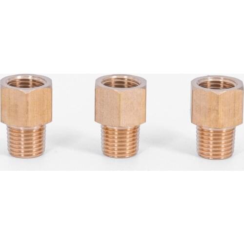 1/8" 1/4" 3/8" 1/2" NPT BSP Female To Male Reducing Brass Pipe Fitting Adapter For Pressure Gauge Water Gas Oil Fuel