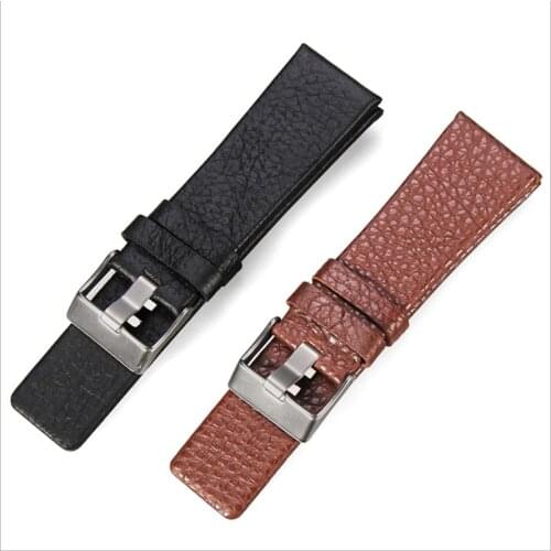 Cow Leather strap for DIESEL watchband DZ7312 | DZ4323 | DZ7257 with stainless steel pin buckle strap 24 26 27 28 30mm flat band