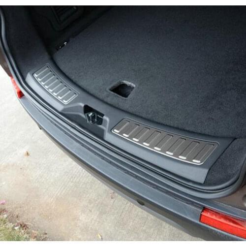 2pcs Car Trunk Cover Trim Guard Inner Rear Bumper Protector Silver Stainless For Land Rover Discovery Sport 2015-2020