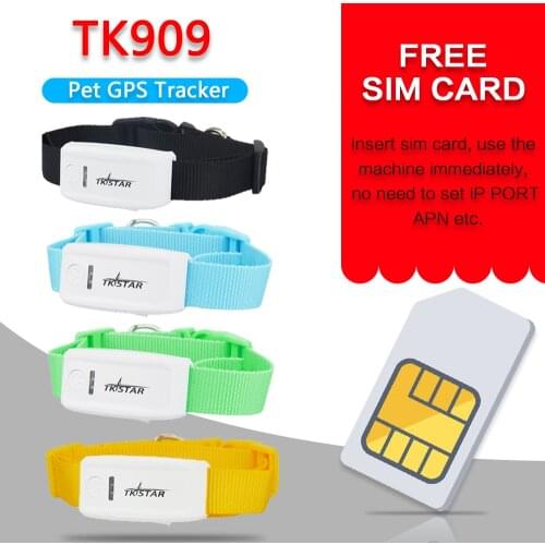 TK909 GPS Tracker for Kids Pet Animal global mini gps pet tracker waterproof long battery gps locator colorful pet collar choose
