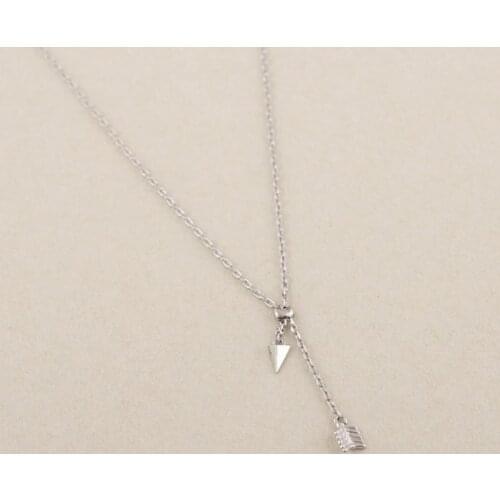 Trendy women necklace Arrow pendant Necklace Gold and Silver Chain unique christmas gift