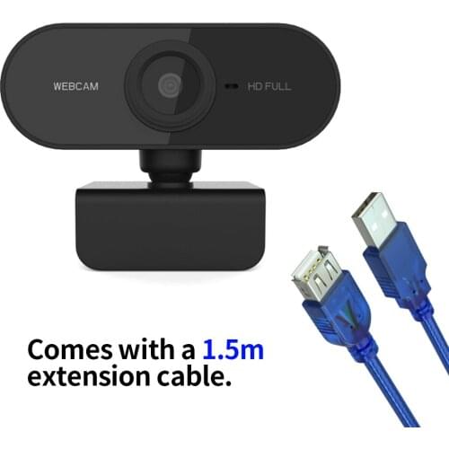 Webcam 1080P 2MP HD 30fps Web Camera With Noise-reduction Microphone Web Cam Computer Camera with Extension Cable PC Webcam