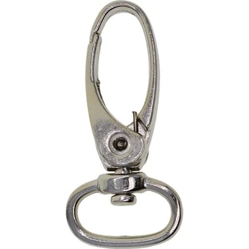 10 pcs silver Swivel spring Snap oval Hooks with 14mm round O ring connector for keychain purse strap lanyard DIY making