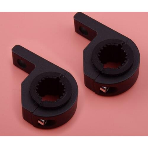2Pcs Horizontal Bar Tube Clamp Spotlight Headlight Light Mounting Bracket Holder Black for Motorcycle Truck Boat