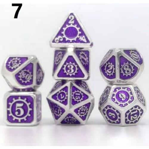 2020 Newest upscale polyhedral dices metal dice 7pcs/Set dnd dice set dados rpg dobbelstenen dados rol d4 d6 d8 d10 d12 d20