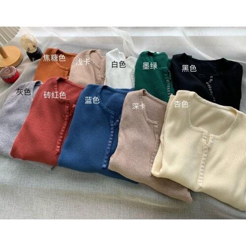 2021 women fashion Knitted bottoming sweater sweater cardigan my210803