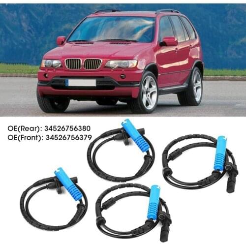 4Pcs Car ABS Wheel Speed Sensor For BMW- X5 E53 2000-2006 34526756380 34526756573 34526756379 34526752016