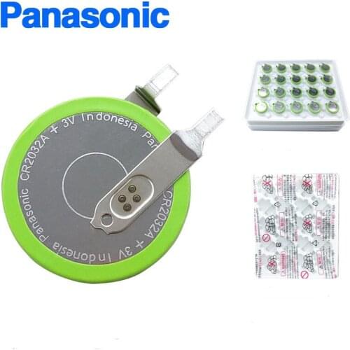 4pcs/lot Panasonic CR2032A/FAN 3V car tire pressure button coin battery high temperature resistant batteries cell CR2032A
