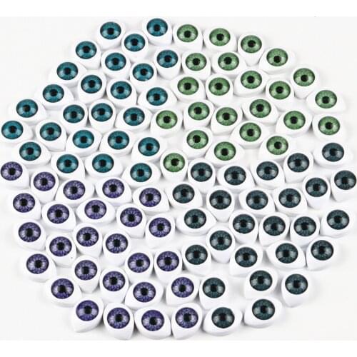 50PC 9mm reborn dolls eyes Oval Hollow Back Plastic Eyes For Doll Mask DIY B eyes Doll accessories