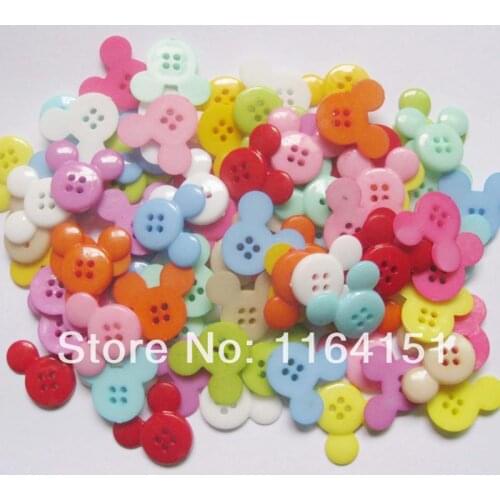 50pcs/pack plastic kids buttons 20mm*22mm four garment fasteners button Decoration Scrapbooking Supplies