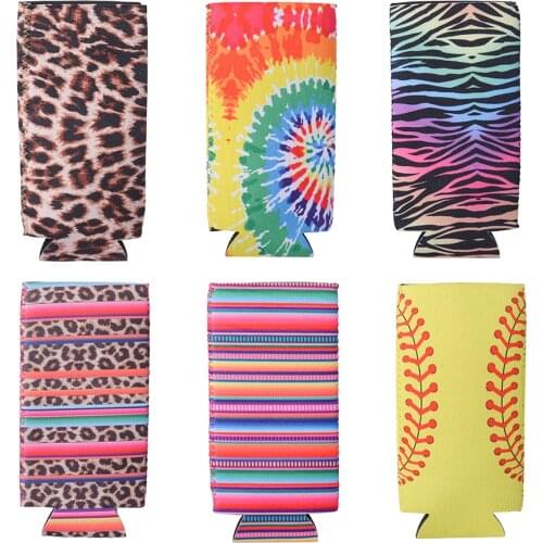 6 Pcs/Set Neoprene Beer Cover Beer Can Drink Cooler Portable Bottle Outdoor Sleeve for Party Wedding Birthday
