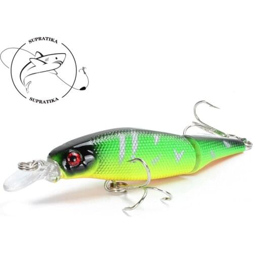 8Color 8.5cm/7.4g Multi-section Plastic Hard Bait 6# Hook Depth Dive 0.5-1.5m Bionic Bait Wobblers Sea Fishing Lure Sea