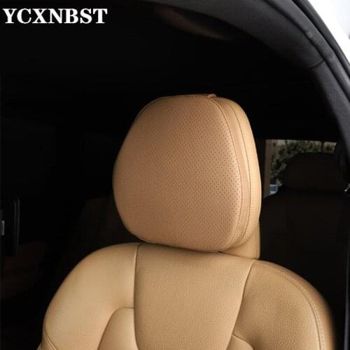 For Volvo Support Seat Car Pillow Neck Rest Cushion Car Accessories Products Travel Pillow Perforated Ieather And Breathable