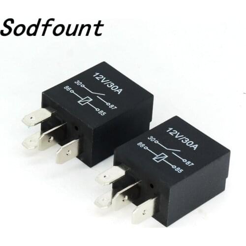 Automotive Relay Violet Car EFI Relay 12V/24V 30A 4/5 Feet Waterproof Oil Pump Fog Light