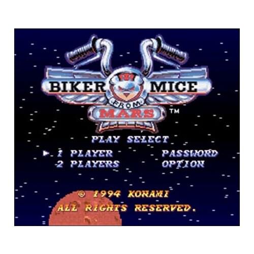 Biker Mice From Mars NTSC Version 16 Bit 46 Pin Big Gray Game Card For USA Game Players
