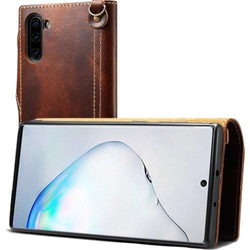 Hand strip bag for Samsung Galaxy Note 10 wallet case soft cover Note10 protector